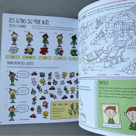 FRENCH ~ Set of 2 ~ Christmas Activity Craft Books - Picture 6 of 13